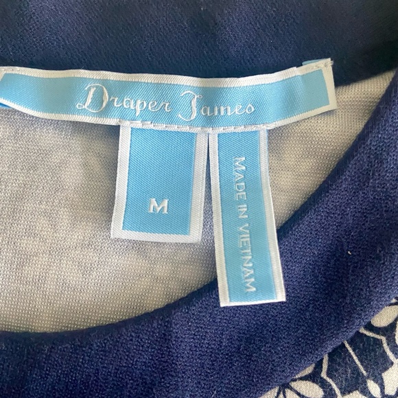 Draper James Nassau Navy Honeycomb knit mini dress - Picture 2 of 6